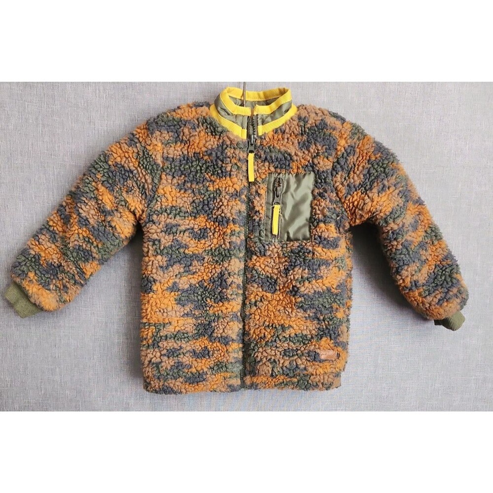 7 for All Mankind Toddler 3T Multi Camo Sherpa Full Zip Jacket